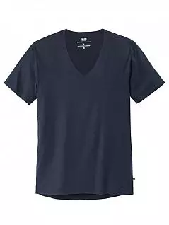 Эластичная футболка из модала с V-образным вырезом Calida 14885к_479 Синий